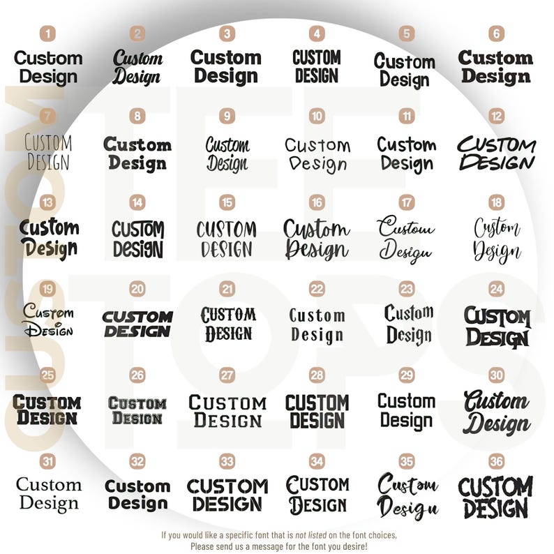 a large number of different font and numbers