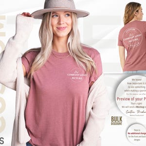 The image is a collage featuring a woman wearing a pink t-shirt and a hat, posing in front of a white background.