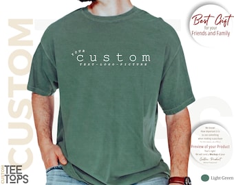 Comfort Colors® Custom T-Shirt: Personalized Logo, Picture, Text