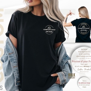 Front and Back Your Custom Design T-Shirt, Personalized Shirt, Custom Couple Shirts, Your Own Message Slogan Logo T-Shirt, Company Shirt
