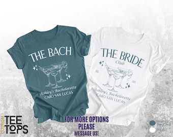 The Bach Club Bachelorette Shirts, Custom Location And Name Bachelorette Party Shirts, Social Club Luxury Bachelorette Party Gift Shirts