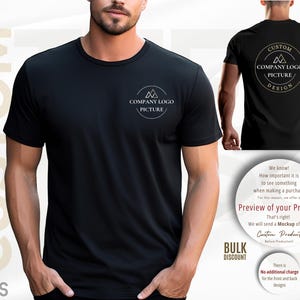 Front and Back Personalized T-Shirt ,Custom Design Shirt, Custom Couple Shirts, Your Own Text Message Slogan Logo T-Shirt, Company Shirt