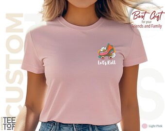 Let's Roll Shirt, Roller Skate Shirt, 90s Roller Skate T-Shirt, Summer Shirt, 80s Party Shirt, 90s Kid Shirt, Gifts for Women, Skating Shirt