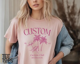 Custom Coastal Cowgirl Bachelorette Party Shirt Personalized Charleston Bachelorette Shirt Luxury Cocktail Social Club Bach Bridesmaid Gifts