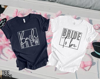 Bridesmaid Shirt, Bride To Be Shirt, Bach Crew Shirts, Bachelorette Party Favors, Wedding Gifts, Bridal Shower Tee, Engagement Party Shirts
