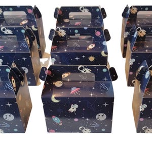 Outer Space Party Favor Goodie Bag 12 count Space Decorations Space  Astronaut Theme Party Baby&#39;s 1st Birthday Goodie Bags Astronaut