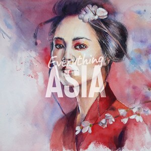 Geisha Watercolor Painting | PDF art | Instant Download Art Print | Japanese Inspired Wall Decor | Digital Printable Art | Geisha Art