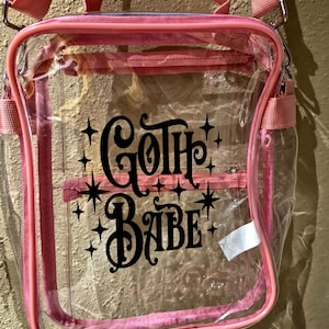 Goth Babe Clear Bag
