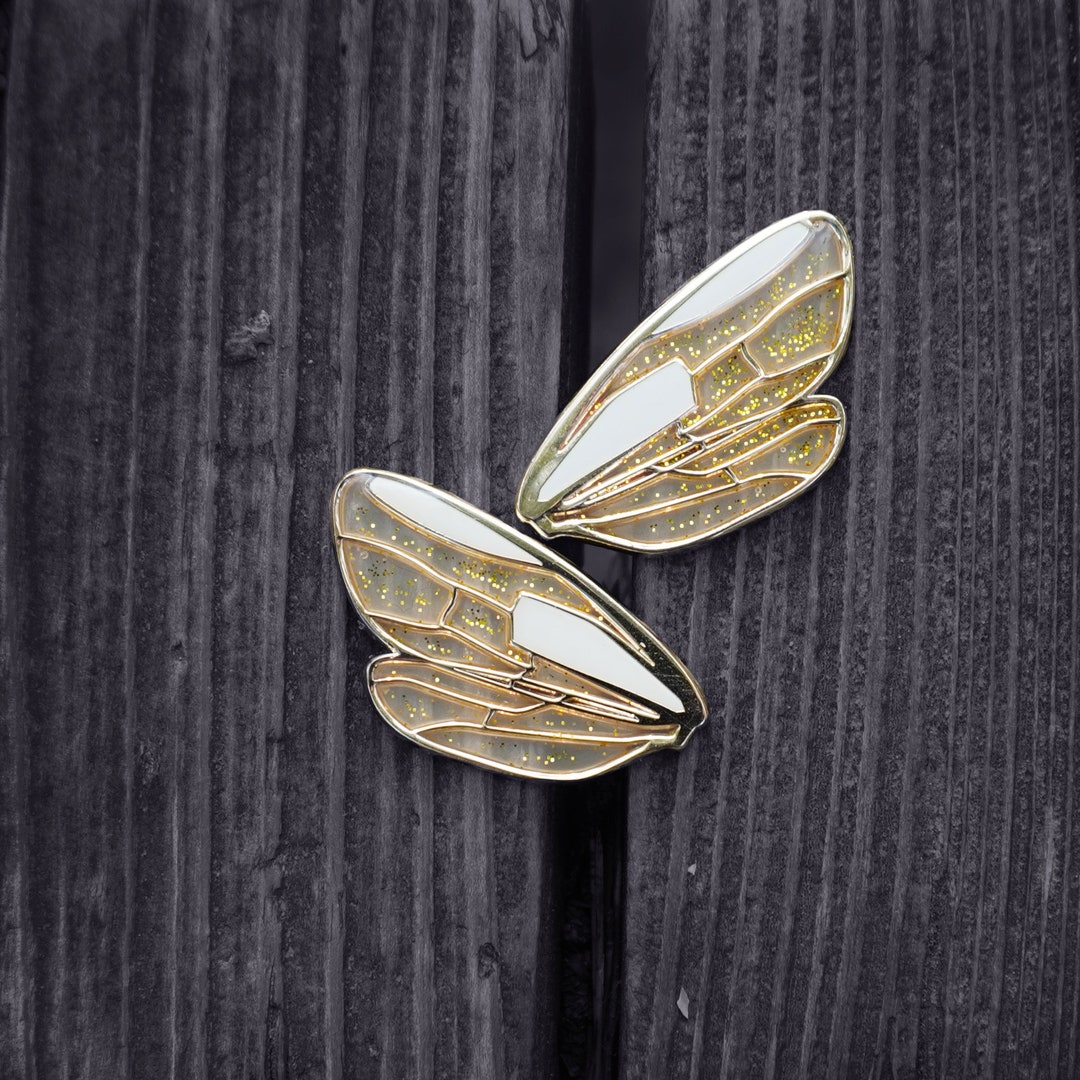 Wasp Wing Stained Glass Pin Set - Vespula Germadrill (inspired by ...