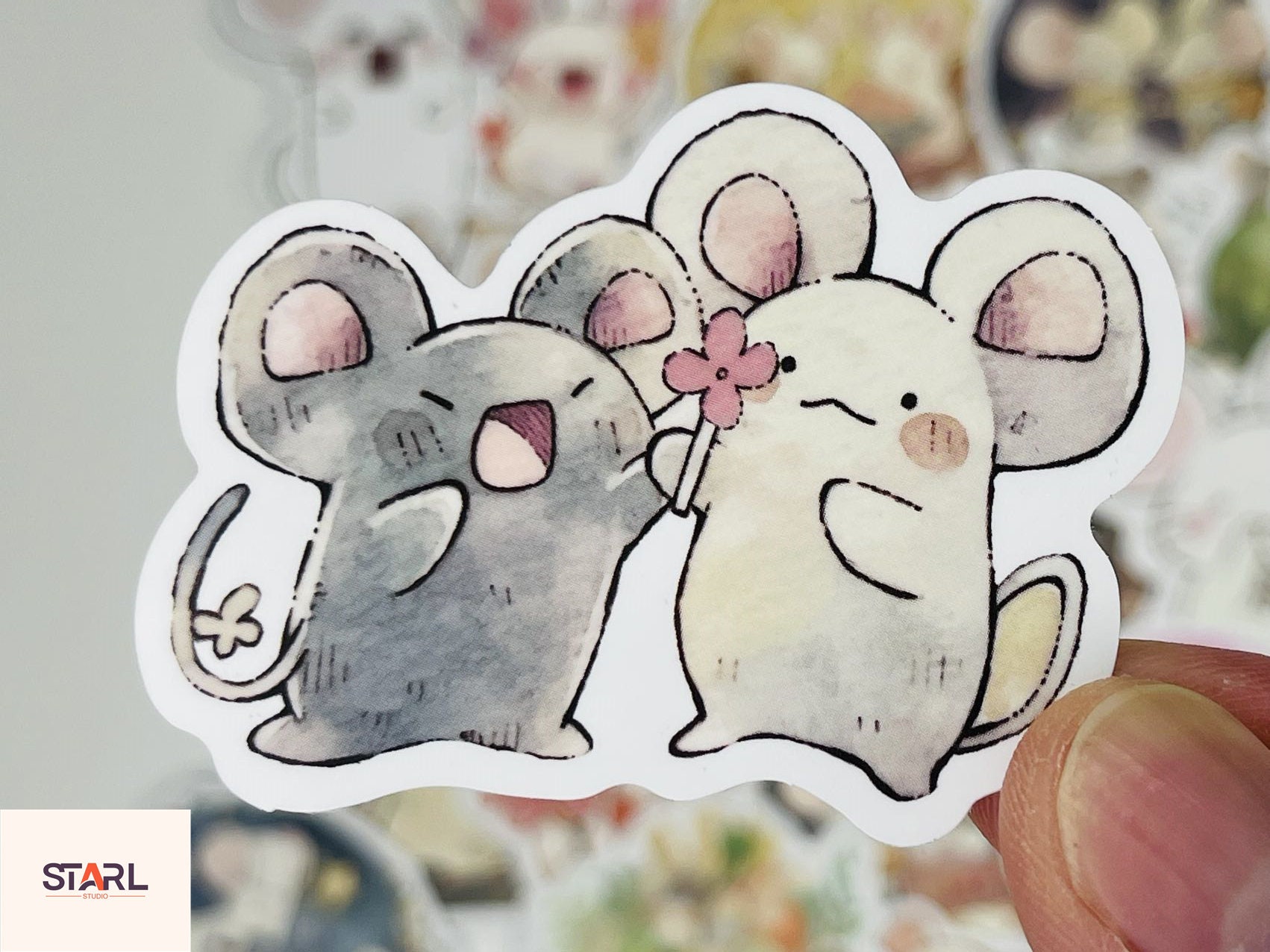 Cute Mice Stickers, Mouse Stickers, Vinyl Stickers, 10-50 Pcs Random ...
