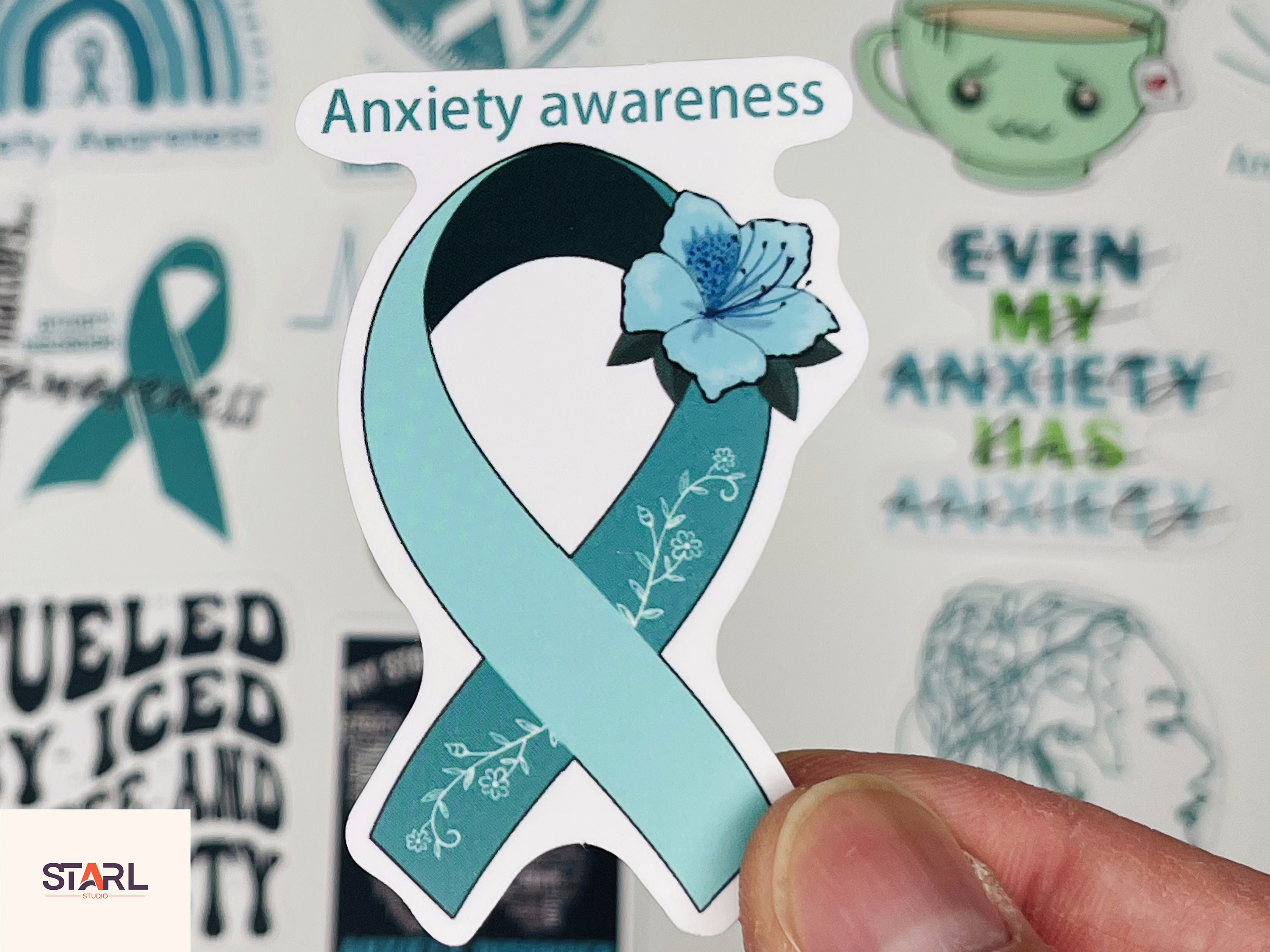 Mental Health Awareness Stickers Pack, Anxiety Support Vinyl Decals ...