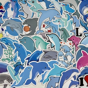 Dolphin Stickers, Vinyl Stickers, 10-50 Pcs Random pack, FREE Shipping laptop stickers, Anime Sticker, waterproof, Hydro flask