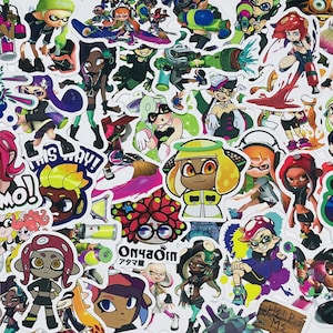 Splatoon Vinyl Stickers: Waterproof Anime Decals for Laptop, Hydro Flask