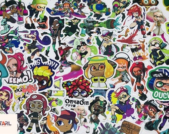 Splatoon Vinyl Stickers: Waterproof Anime Decals for Laptop, Hydro Flask