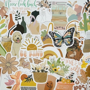 Boho stickers, Mystery sticker pack, Water bottle stickers, boho stickers, waterproof stickers, planner stickers, 10-50 Pcs