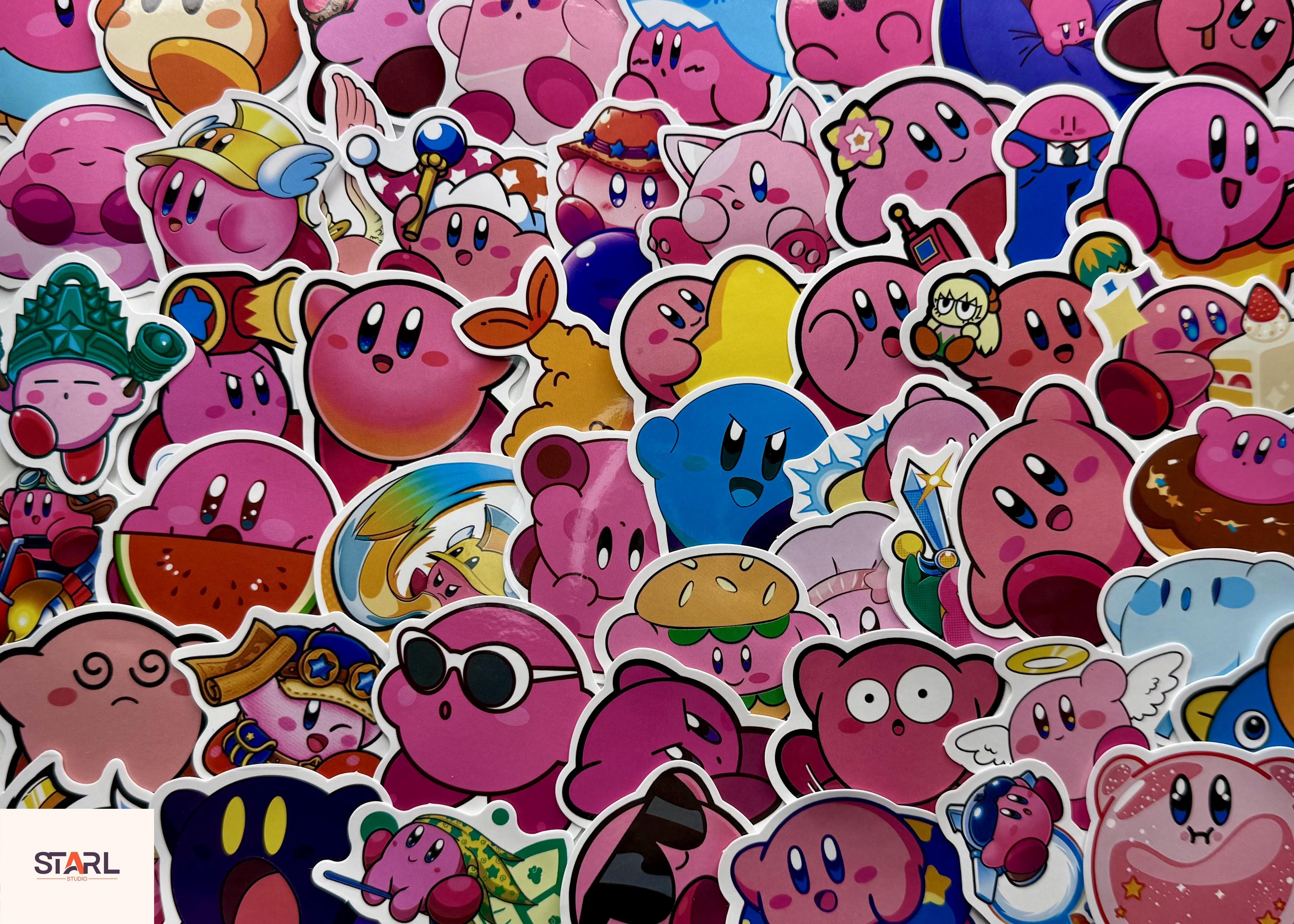 KIRBY Stickers, Vinyl Stickers, 10-50 Pcs Random pack, FREE Shipping laptop stickers, Anime Sticker, waterproof, Party favor