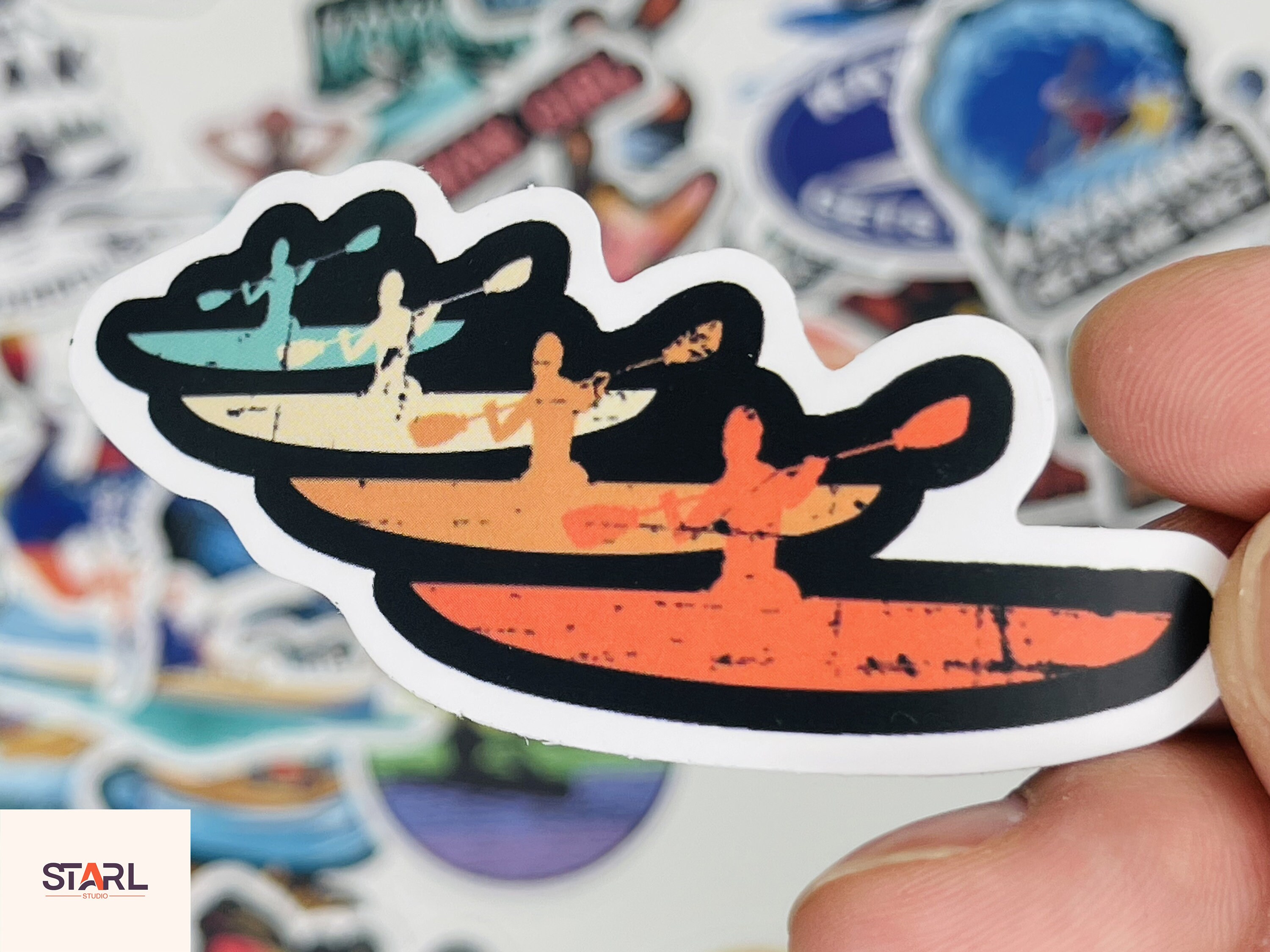 thumbnail image 2 of Kayak Kayaking Stickers 50 Pieces Vinyl Waterproof Bangladesh 2 of 10