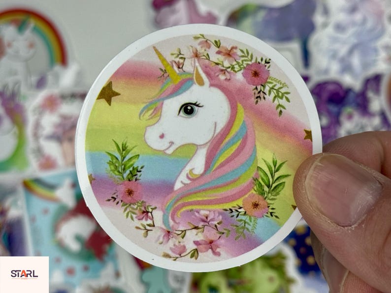 Unicorn Stickers: Waterproof Vinyl Decals, Laptop Hydroflask Stickers ...
