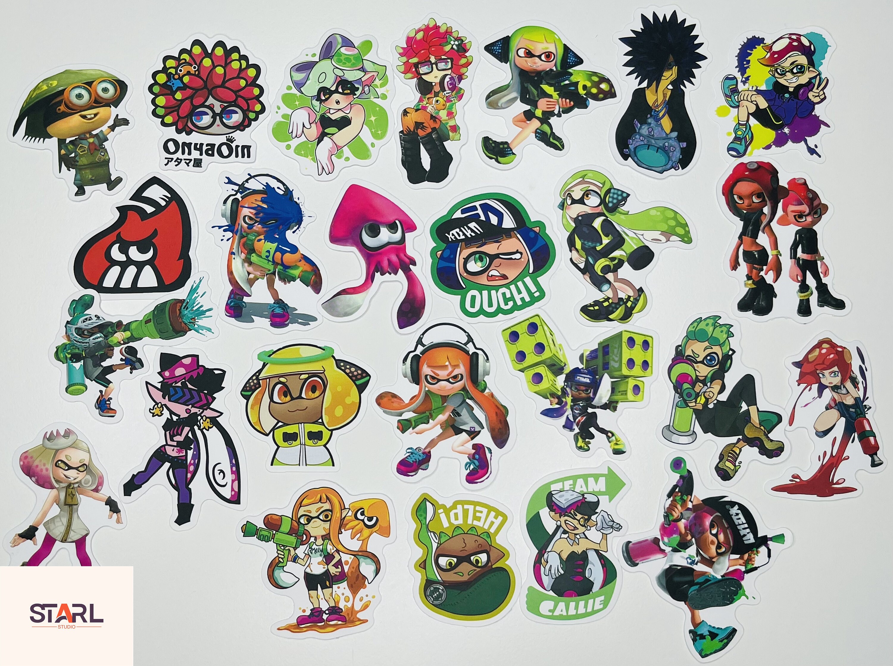 Splatoon Sticker Pack Splatoon Vinyl Stickers: Waterproof Anime Decals for Laptop, Hydro ...