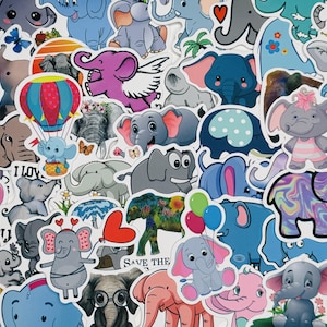 Elephant Stickers, Vinyl Stickers, 10-50 Pcs Random pack, FREE Shipping laptop stickers, Anime Sticker, waterproof, Hydro flask