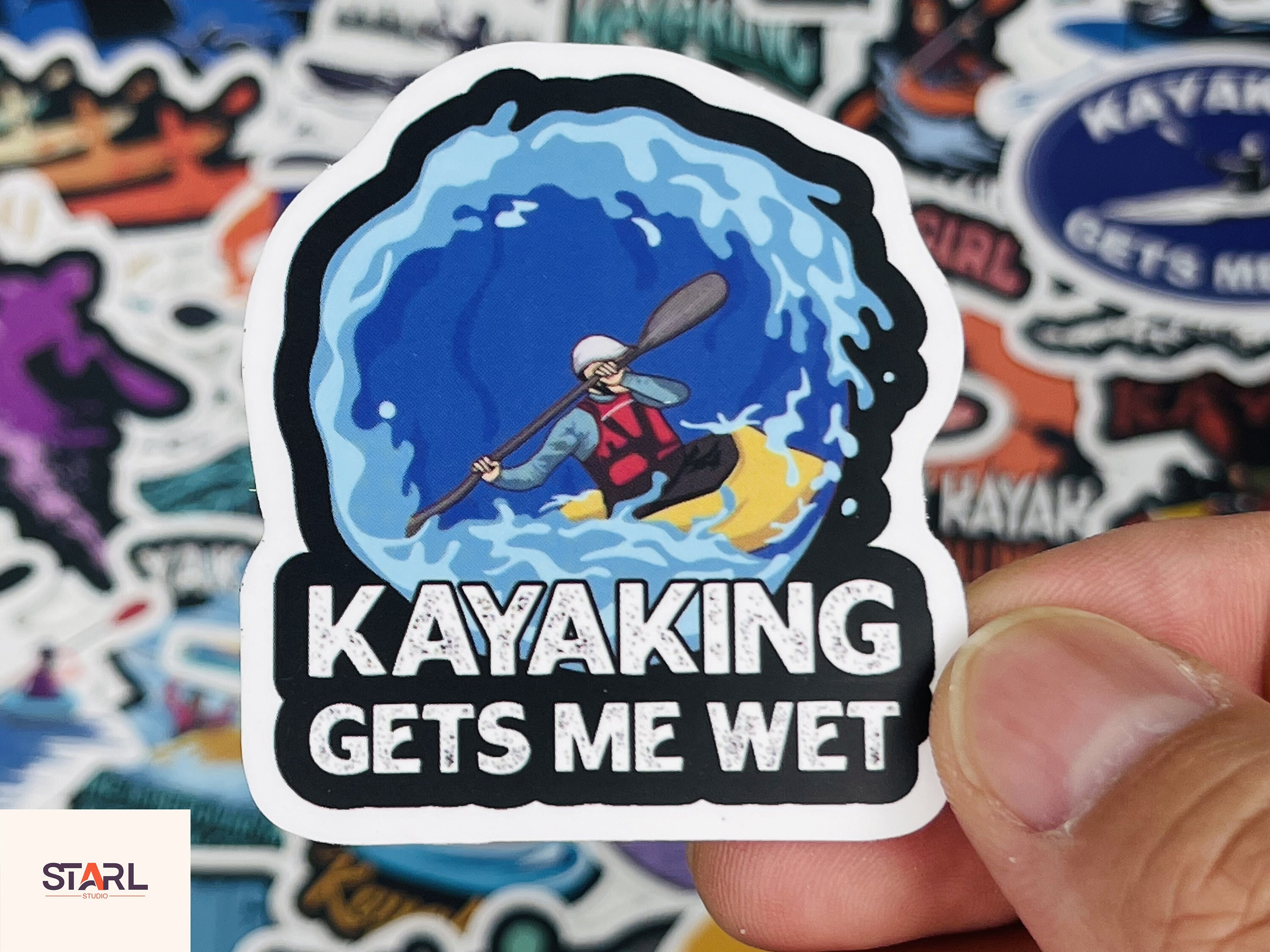thumbnail image 2 of Kayak Kayaking Stickers 50 Pieces Vinyl Waterproof Bangladesh 2 of 10