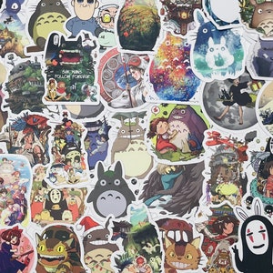 10-50 Piece Sticker Set of Miyazaki&#39;s Studio Ghibli Animation Stickers, Vinyl Stickers, Random pack, FREE Shipping, Anime Sticker waterproof