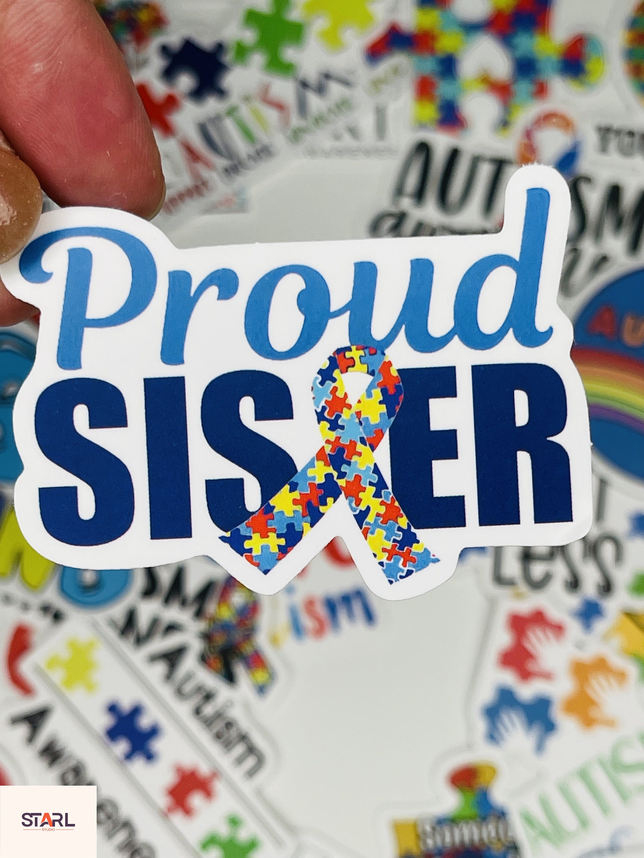 Autism Awareness Stickers Pack, Colorful Puzzle Piece Designs, Support ...