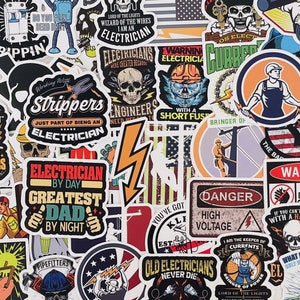 ELECTRICIAN Stickers, Vinyl Stickers, 10-50 Pcs Random pack, FREE Shipping laptop stickers, Anime Sticker, waterproof, Hydro flask
