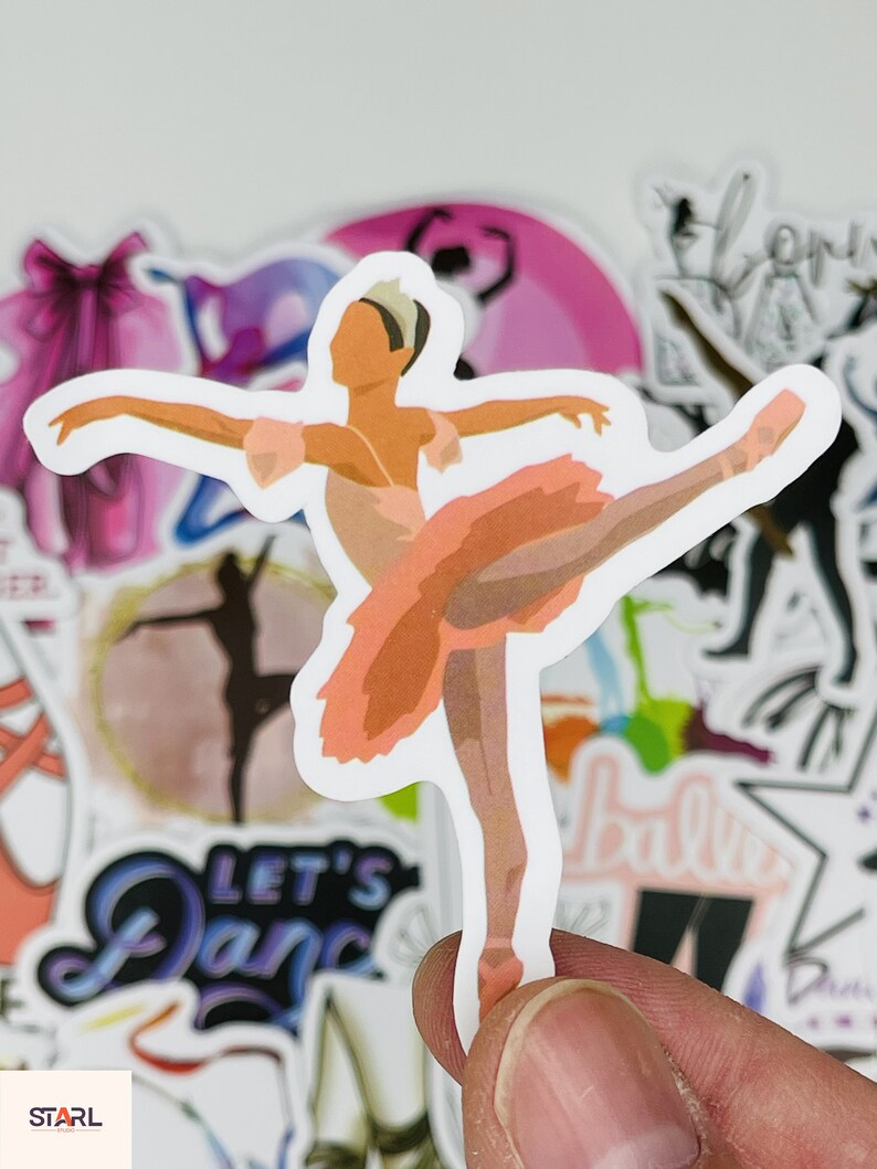 Ballet Dancer Stickers Pack, Watercolor Dance Silhouettes & Ballet ...