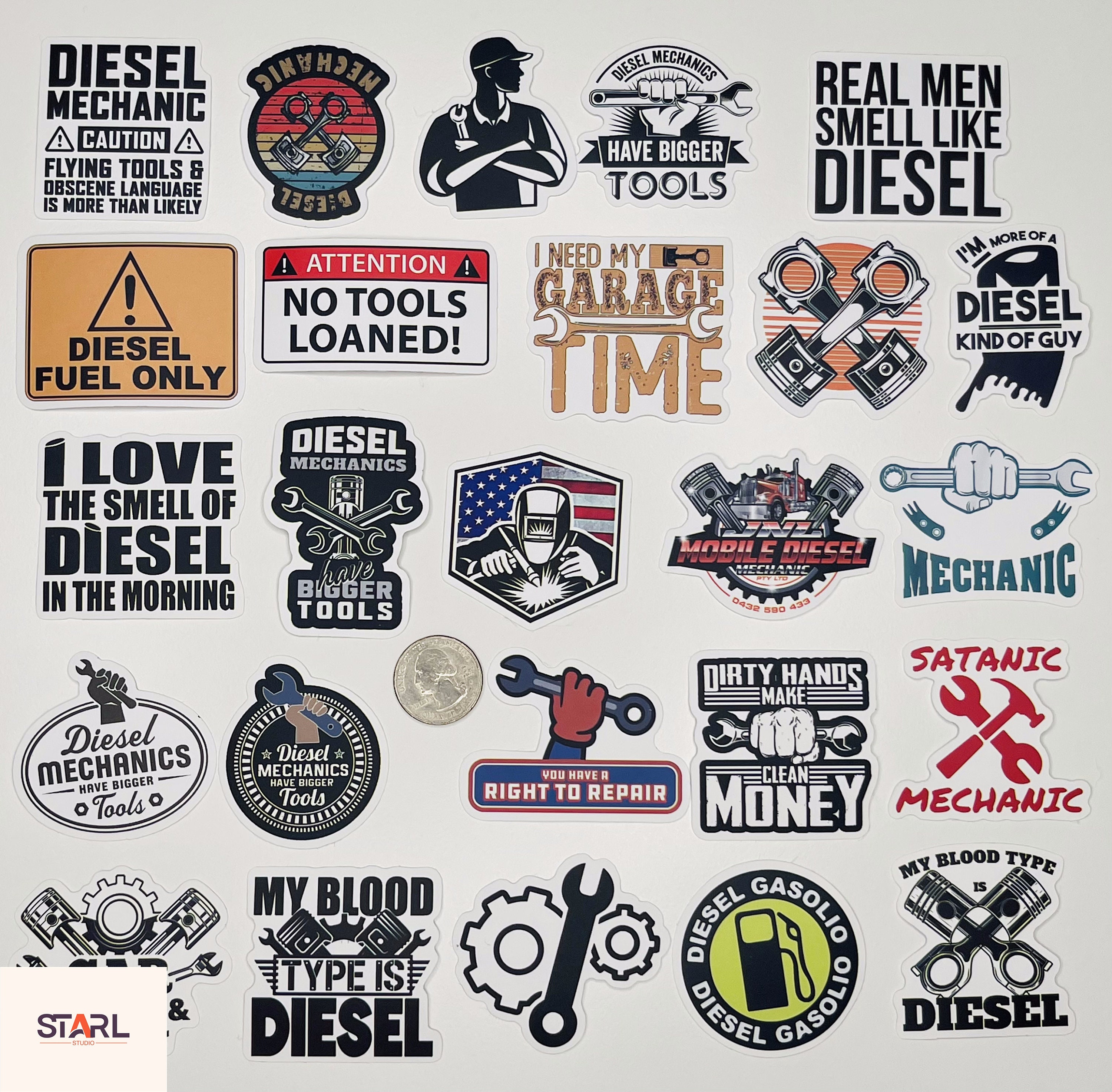 Diesel Mechanic Stickers, Vinyl Stickers, 10-50 Pcs Random Pack, FREE ...