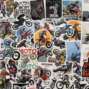 Dirt Bike Stickers, Motocross Stickers Vinyl Stickers, 10-50 Pcs Random pack, FREE Shipping laptop stickers, Anime Sticker, waterproof