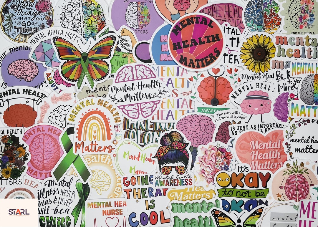 Mental Health Stickers: Waterproof Vinyl Decals for Laptop, Water ...