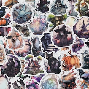 Witchcraft Stickers: Waterproof Halloween Magic Decals for Kids & Teens