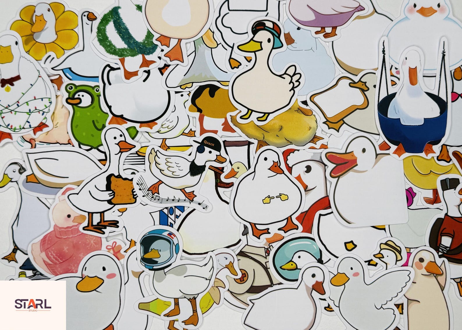 Duck Stickers Pack, Cute Cartoon Ducks Vinyl Stickers, Funny Goose ...