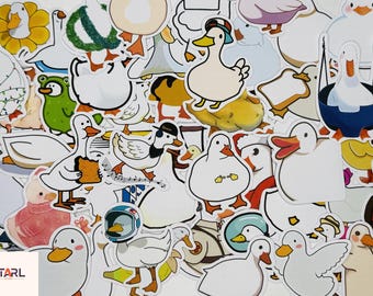 Duck Stickers Pack, Cute Cartoon Ducks Vinyl Stickers, Funny Goose Stickers for Laptop, Water Bottle, Kids Goodie Bag, Animal Lover Gift