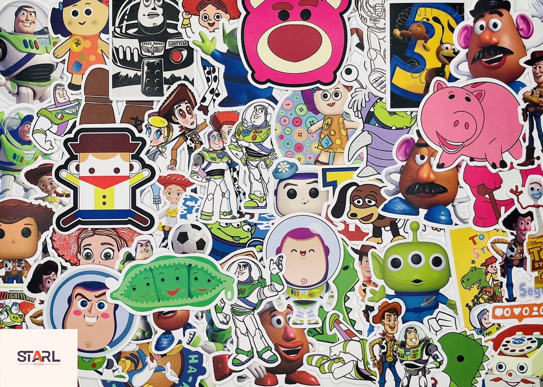 Cute Cartoon Character Stickers Pack, Colorful Vinyl Decals, Waterproof ...