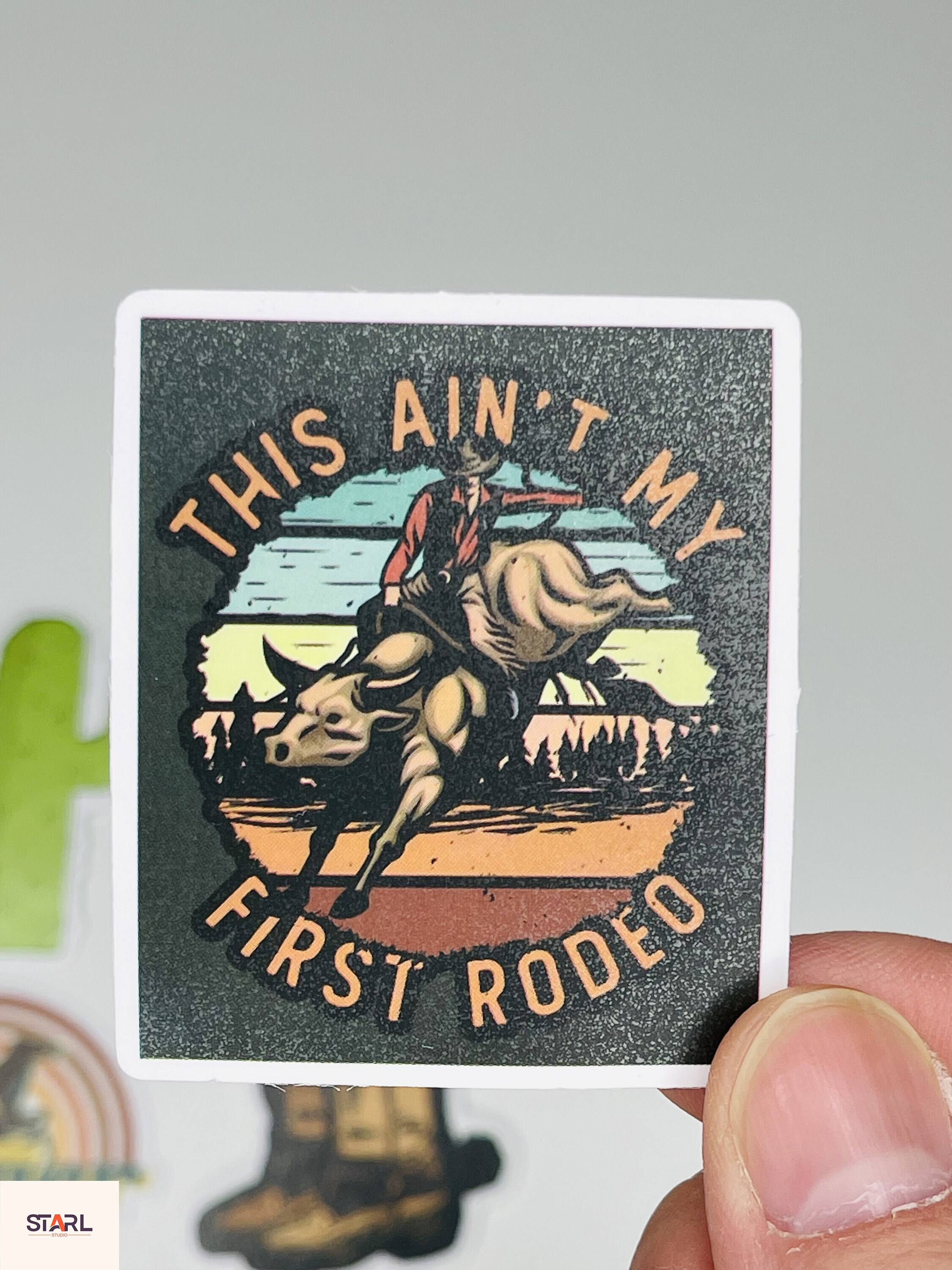 Cool Rodeo Decals Western Cowboy Stickers Pack, Retro Rodeo Vinyl Decals With Horses ...