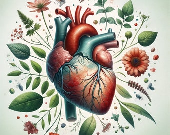 Herbal Heart - Fusion of Anatomy and Nature