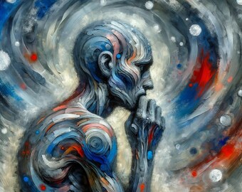 Abstract Expressionist Painting: Medical Journey Art (PNG Digital Download)