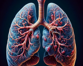 Pulmonary Anatomy Art: Lungs Portrait (Digital Download)
