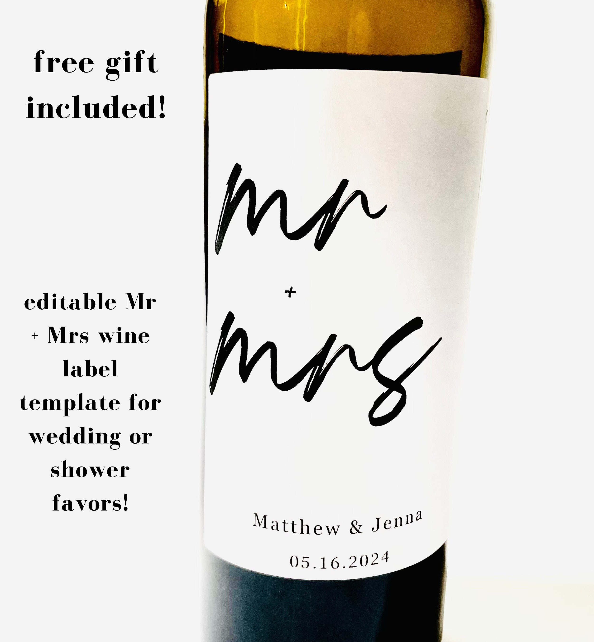 Pairs Well With Bridesmaid Duties Label, Wedding Party Gift Label Set ...