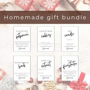 Homemade Gift Labels Bundle, Editable Canva Template (Digital Download)