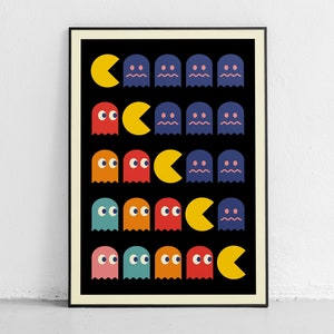 Aracade Icon Poster, Modern Print Inspired by Classic Games, Minimalist Poster Honoring Classic Arcade, Artwork Channeling Gaming Retro Chic