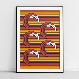 Big Sunset Waves Print, Surf Poster, Breaking Waves Print, Summer Decor Poster, Modern Minimalist Print, Japanese Wall Art, Home Decor Gift