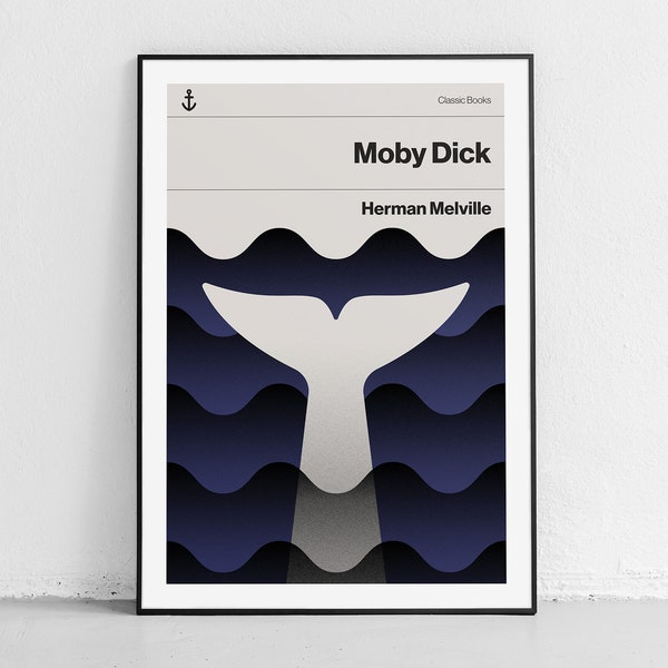 Whale's Pursuit, ein minimalistisches Poster, inspiriert von Moby Dick