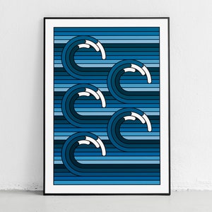 Big Sunrise Waves Print, Surf Poster, Breaking Waves Print, Summer Decor Poster, Modern Minimalist Print, Japanese Wall Art, Home Decor Gift