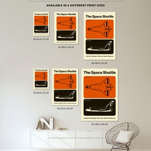 Space Shuttle Discovery Diagram Poster – Vintage NASA Illustration ...