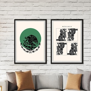 Mexico Poster Set Of 2 Retro Mexican Posters Spanish Wall Art Mexico Wall Art Minimalist Mexican Wall Art Mexican Pride Viva Mexico Latinx