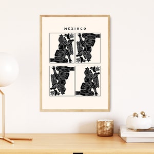 Azteken Wandkunst Azteken Poster Mexikanische Moderne Kunst Mexiko Plakat Mexikanische Wandkunst Azteken Gott Mexikanische Minimalistische Kunst Mexiko Vintage Poster Latein