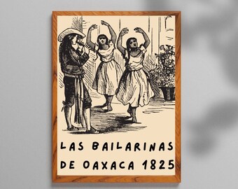 Oaxaca Mexico Travel Poster Oaxaca Print Oaxaca Art Spanish Poster Vintage Mexican Poster Vintage Travel Poster Mexico Art Print Spanish